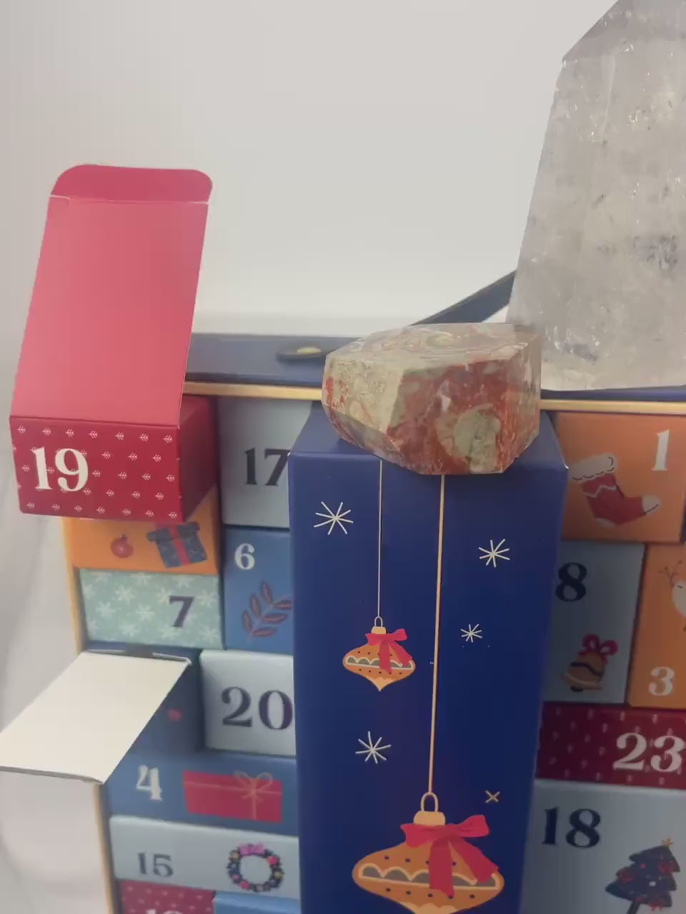 Crystal Advent Calendar Suitcase: DIY or Pre-filled Stone Collection