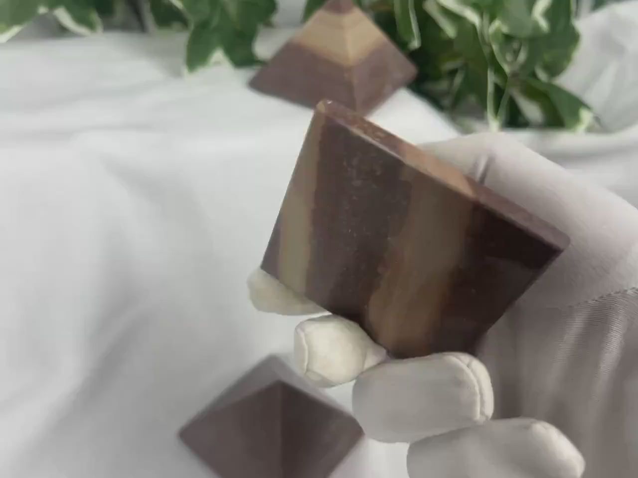 Narmada River Stone Pyramid: Indian Meditation Crystal, Worry Stone