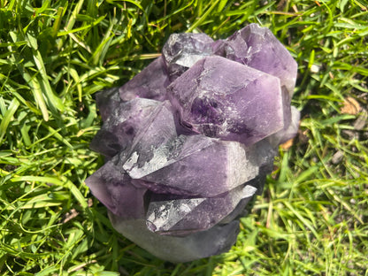 Large Raw Amethyst Crystal Cluster: Natural Specimen, Home Decor (6.1 lbs)