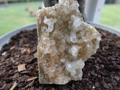 Hand Carved Quartz Mice Sculpture: Crystal Chakra Decor (388g)