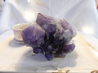 Large Raw Amethyst Crystal Cluster: Natural Specimen, Home Decor (6.1 lbs)