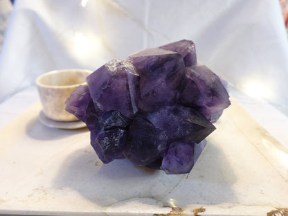 Large Raw Amethyst Crystal Cluster: Natural Specimen, Home Decor (6.1 lbs)