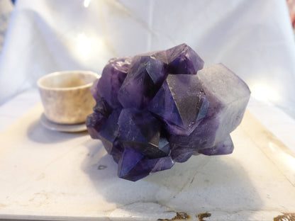 Large Raw Amethyst Crystal Cluster: Natural Specimen, Home Decor (6.1 lbs)