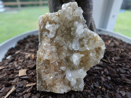 Hand Carved Quartz Mice Sculpture: Crystal Chakra Decor (388g)