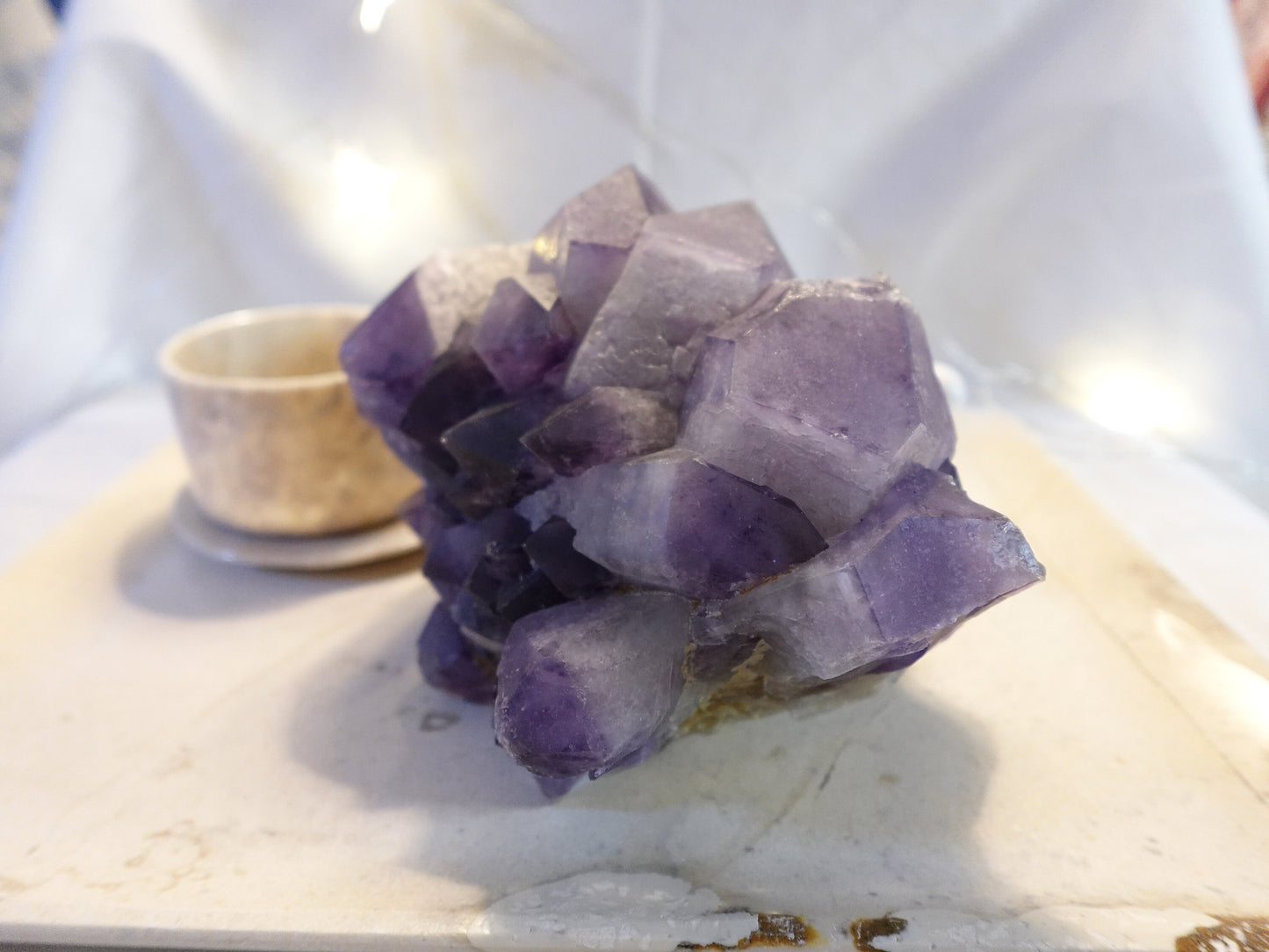 Large Raw Amethyst Crystal Cluster: Natural Specimen, Home Decor (6.1 lbs)