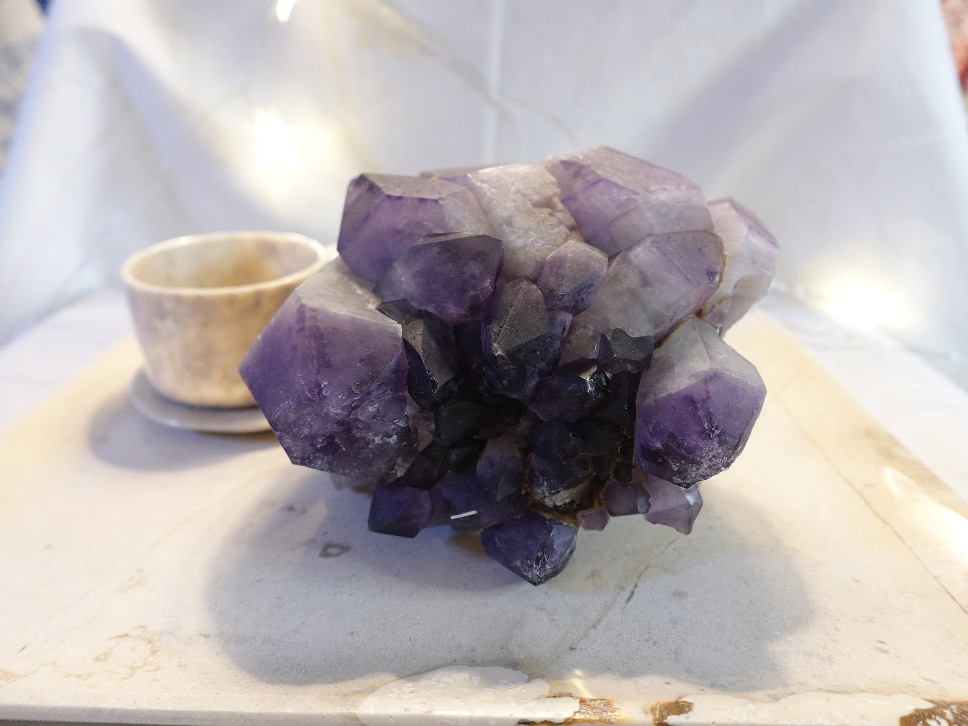 Large Amethyst Raw Natural Specimen Piece Cluster home decor display Crystal Anxiety Worry Anxiety Gift Christmas Birthday Meditation