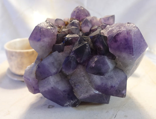 Large Amethyst Raw Natural Specimen Piece Cluster home decor display Crystal Anxiety Worry Anxiety Gift Christmas Birthday Meditation