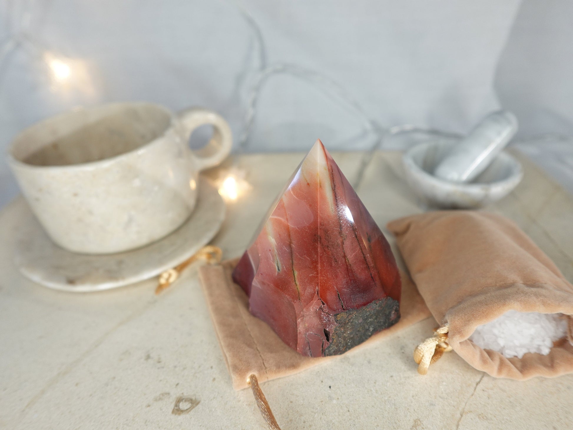 11.4 oz Mookaite Jasper Carved Anxiety Crystal Polished Raw Stone Meditation Panic Holiday Christmas Decor Home Garden Gift Xmas