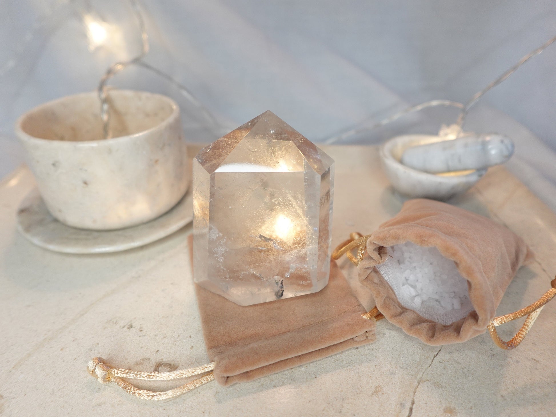 Clear Quartz Tower: Crown Chakra Meditation Wand - Crystal Healing