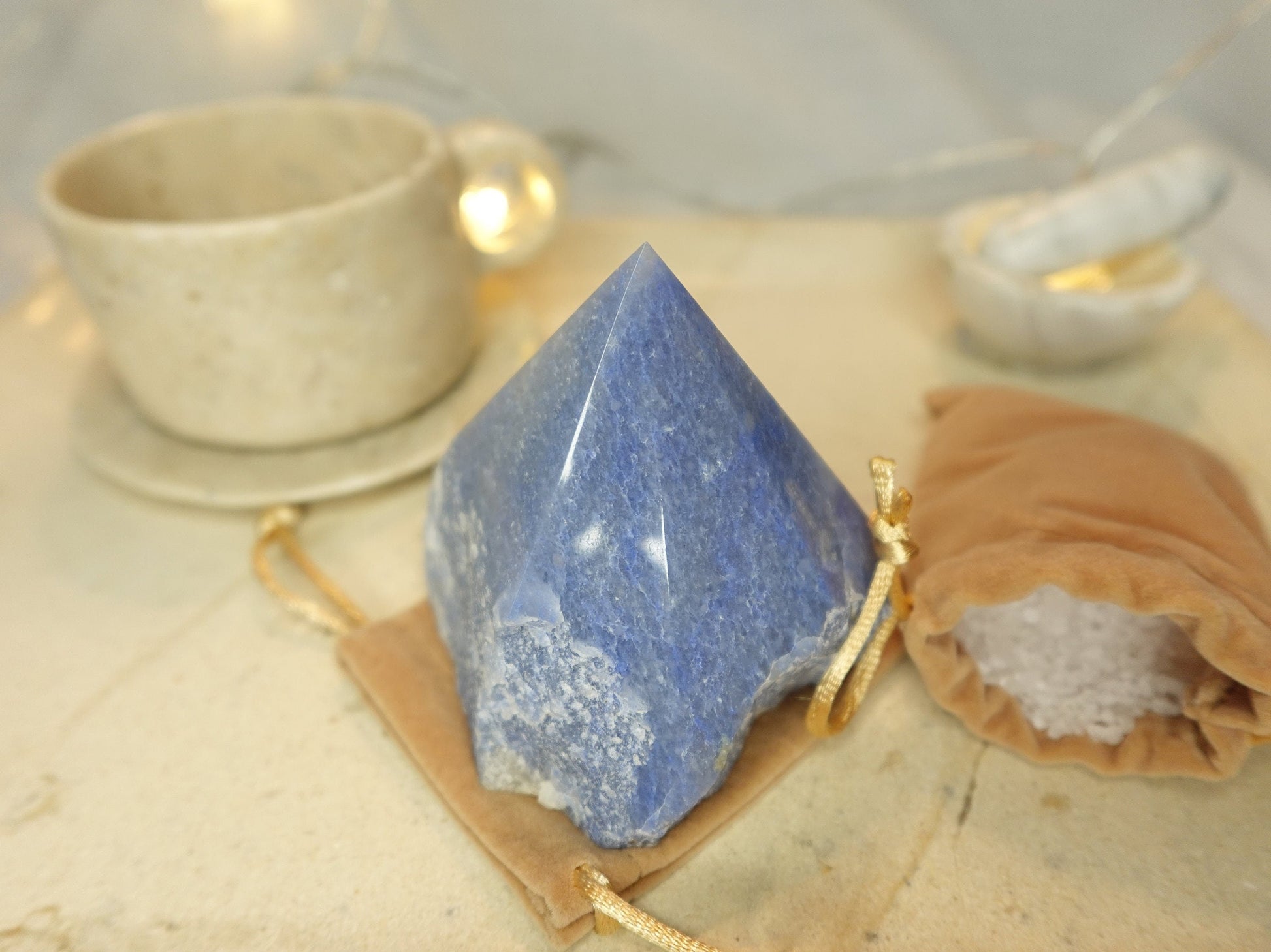 14.6oz Blue Aventurine Carved Crystal Home Decor for Christmas Xmas Paperweight Desk Display Polished Raw Point Gift Birthday Holiday