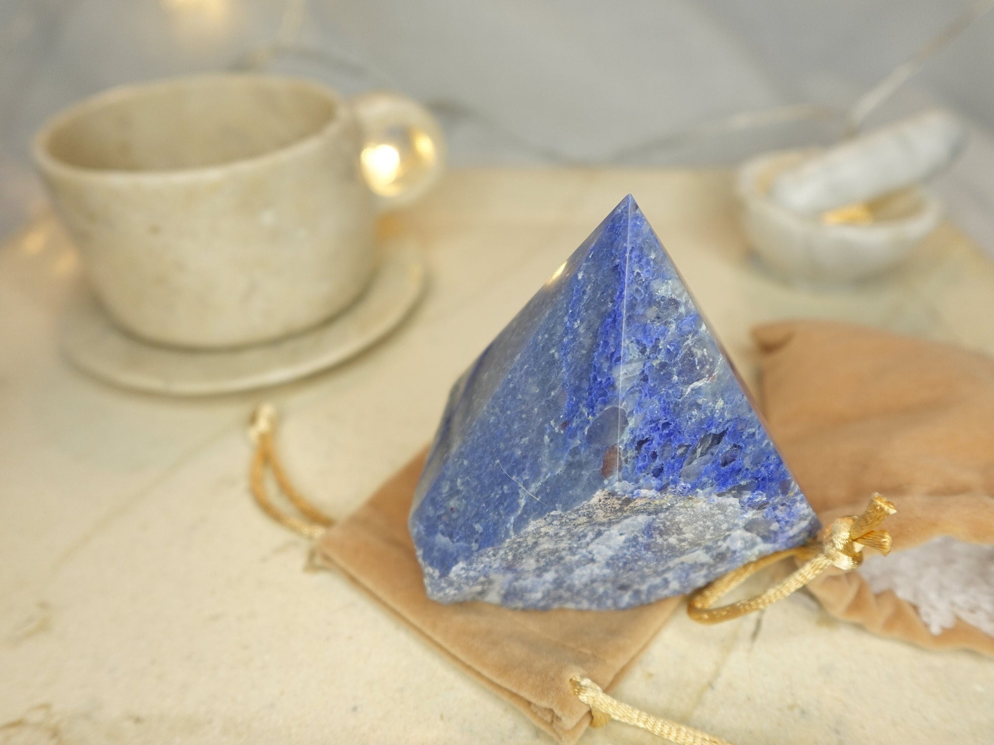 Blue Aventurine Crystal Point: Raw Carved Stone, South Africa