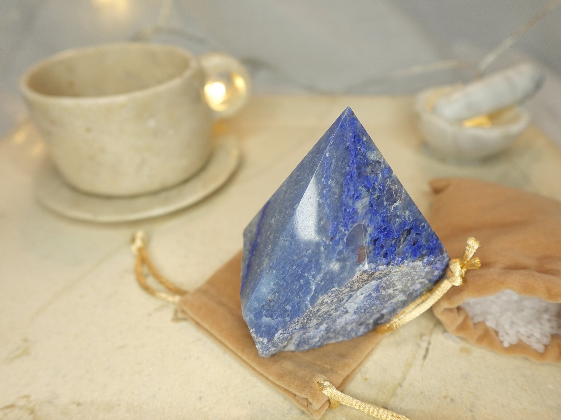 Blue Aventurine Crystal Point: Raw Carved Stone, South Africa
