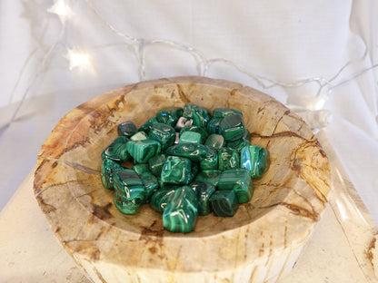 Polished Malachite Palm Stone: Natural Crystal Cube for Anxiety Relief Home Decor Worry Pocket Stress Anxiety Palm Stone