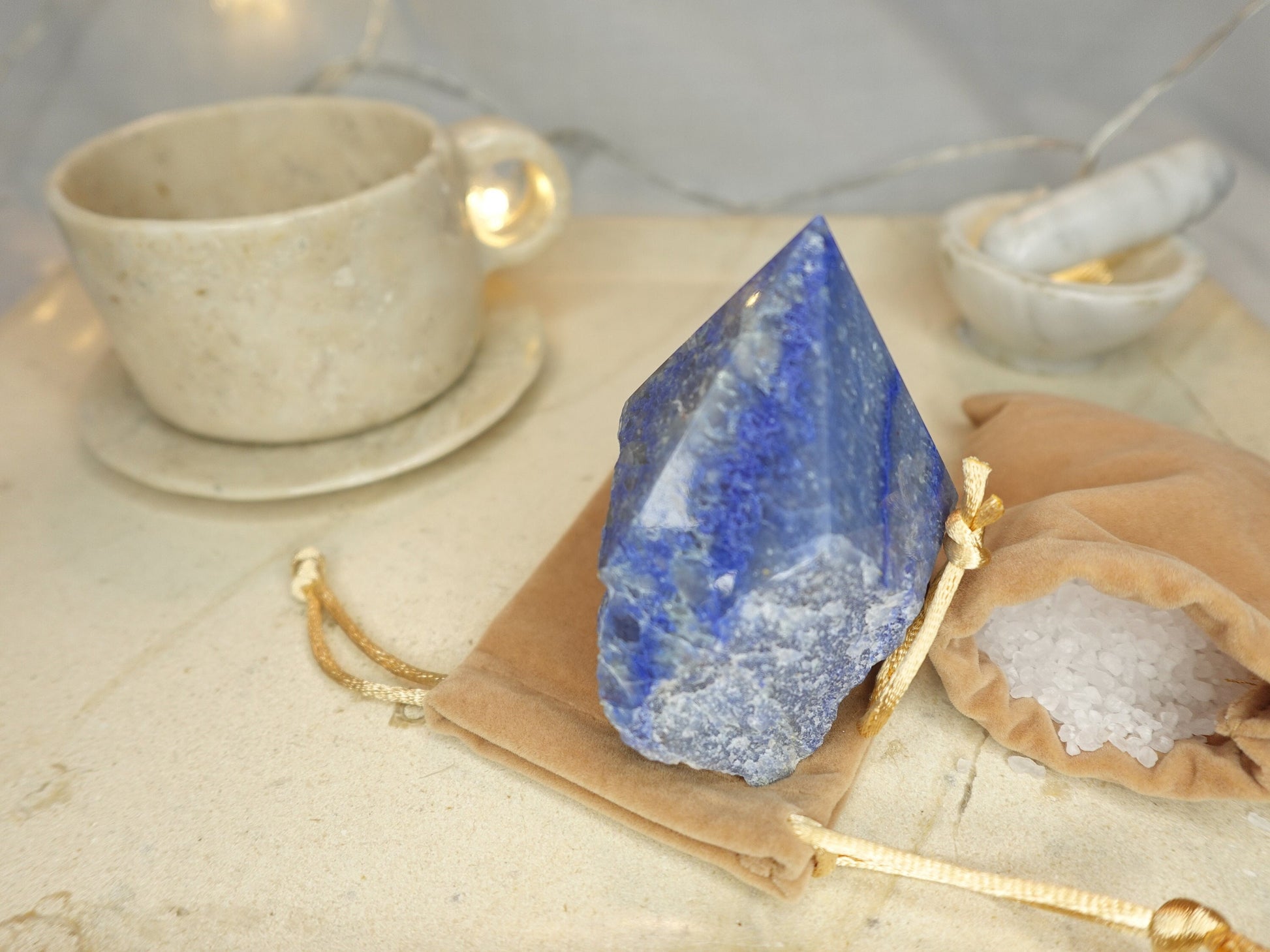 10.9 oz Blue Aventurine Carved Crystal Home Decor for Christmas Xmas Paperweight Desk Display Polished Raw Point Gift Birthday Holiday