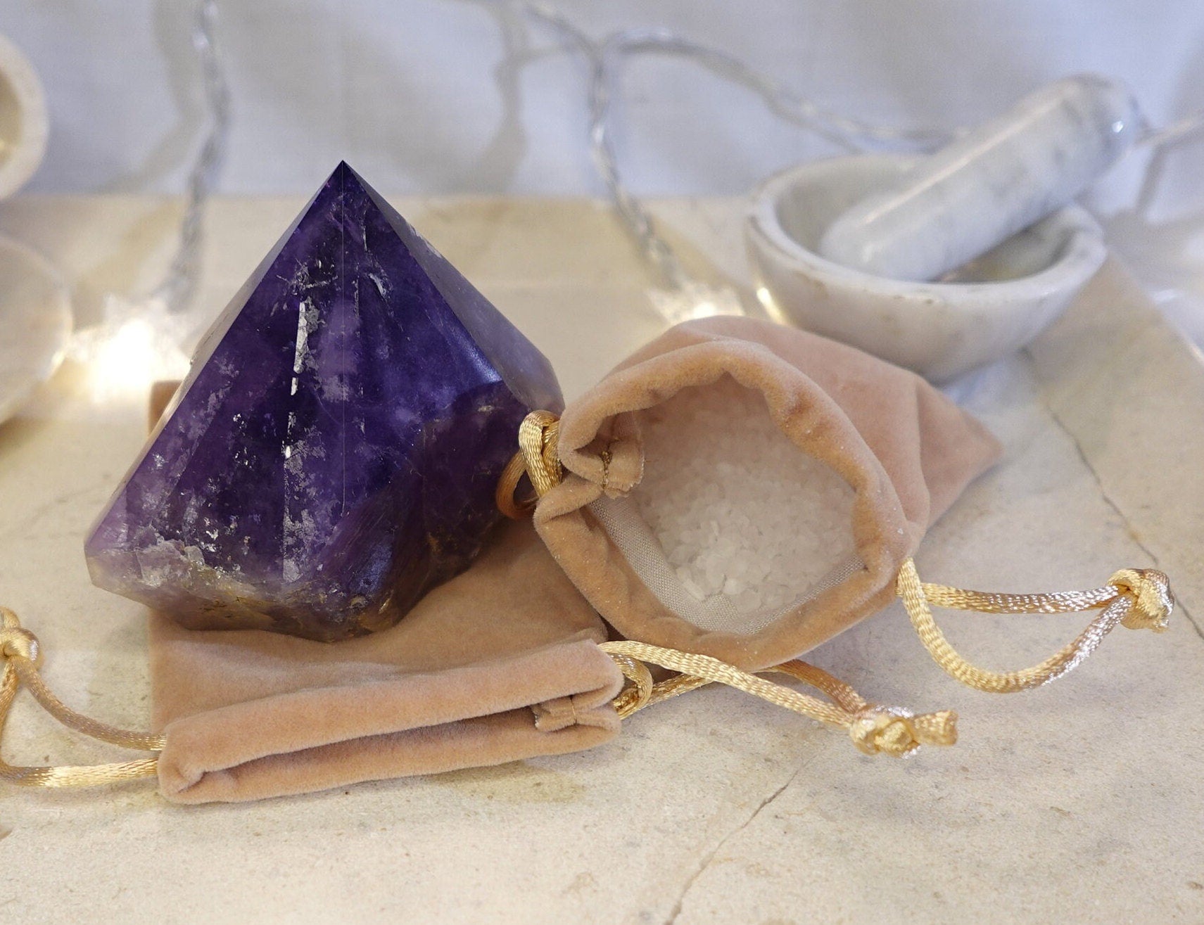 Amethyst Carved Anxiety Crystal Polished Raw Stone Meditation Panic Sculpture Home Decor Christmas Xmas Gift