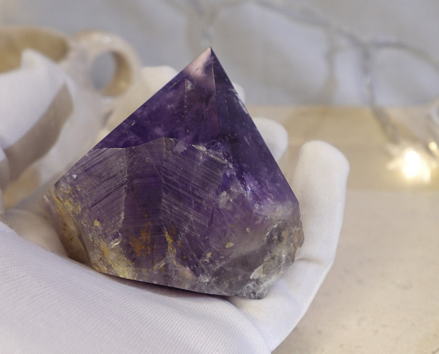 Amethyst Carved Anxiety Crystal Polished Raw Stone Meditation Panic Sculpture Home Decor Christmas Xmas Gift
