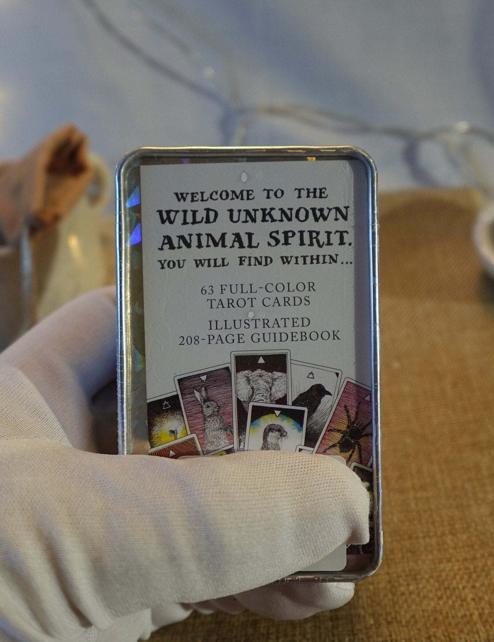 Pocket Animal Tarot Card Spirit Deck Wild Unknown Authentic Tarot Tin Box High