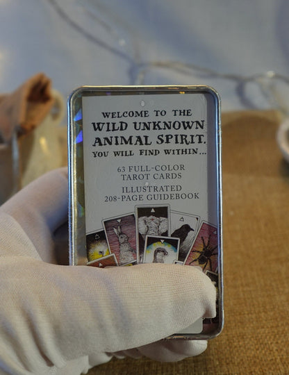 Pocket Animal Tarot Card Spirit Deck Wild Unknown Authentic Tarot Tin Box High