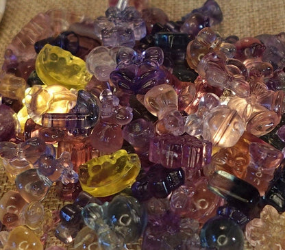 Carved Fluorite Crystal Christmas Ornament: Rainbow Holiday Tree Decor