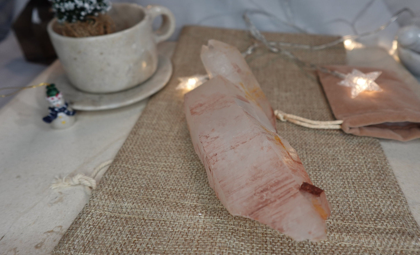 Pink Quartz Raw Natural Cluster Home Decor Display Crystal Anxiety Worry Geode Nightlight Gift Christmas Xmas Birthday Anxiety Centerpiece