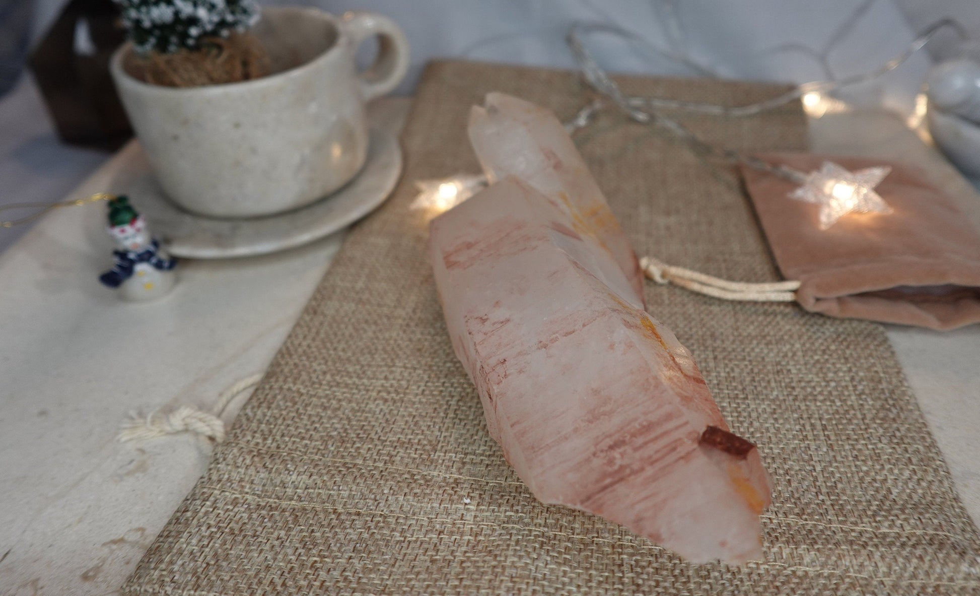 Pink Quartz Raw Natural Cluster Home Decor Display Crystal Anxiety Worry Geode Nightlight Gift Christmas Xmas Birthday Anxiety Centerpiece