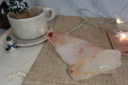Raw Pink Quartz Cluster: Natural Crystal Home Decor Centerpiece