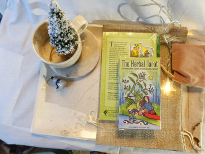 The Herbal Tarot Deck and Book Kit 78 Card Fully Licensed and Original Inclusive Tarot Deck Guidebook Home Decor Gift