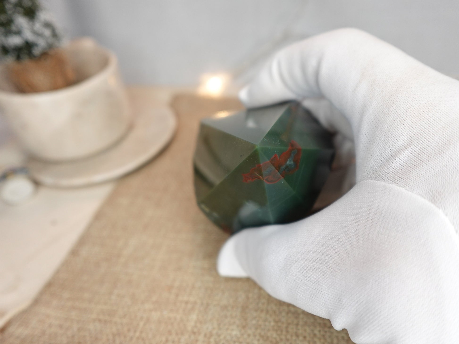 Sea Ocean Jasper Polished Raw Point Carved Crystal for Distraction from Anxiety or Worry Home Decor Holiday Xmas Decor