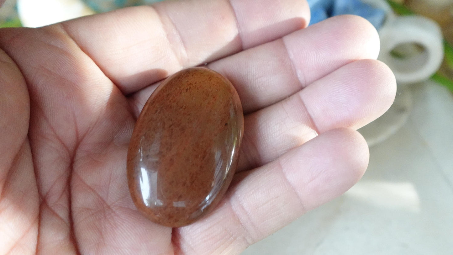 Polished Mahogany Obsidian Palm Natural Crystal Worry Stone Home Decor Anxiety Pocket Distraction Meditation Gift Birthday Christmas