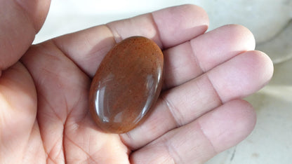 Polished Mahogany Obsidian Palm Natural Crystal Worry Stone Home Decor Anxiety Pocket Distraction Meditation Gift Birthday Christmas