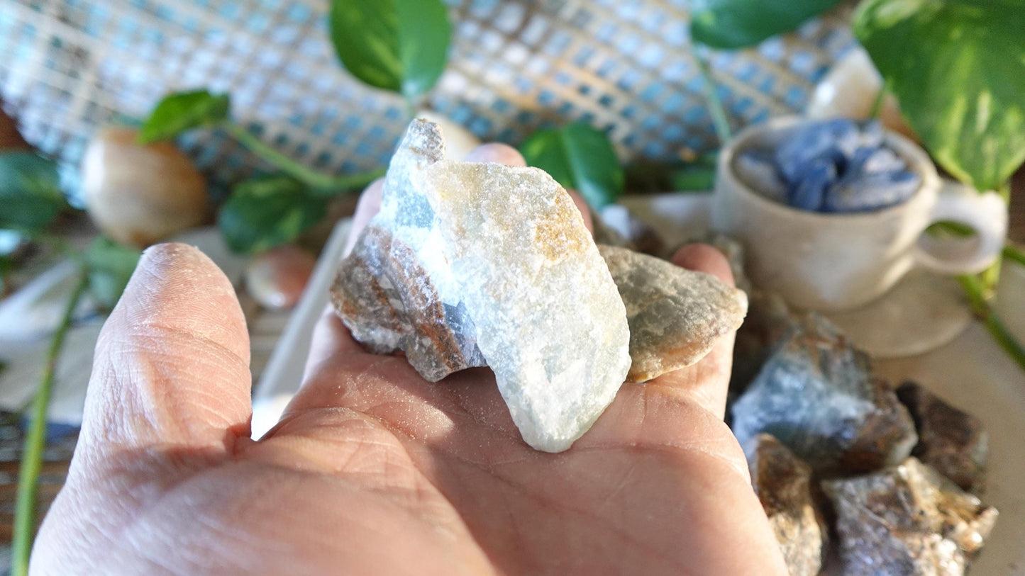 Natural Raw Blue Onyx Crystals Untreated Stones Arts Home Decor Wholesale minerals School Project Christmas Xmas Gift Crafting Home Decor