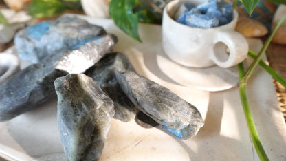 Raw Labradorite Crystals Natural Crystal Worry Stone Home Decor Anxiety Pocket Distraction Meditation Gift Birthday Christmas