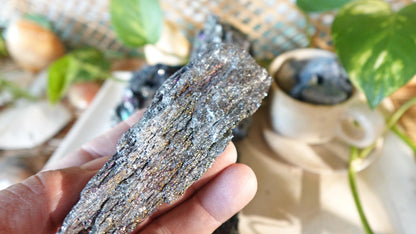 Raw Berthierite Crystals: Untreated Mineral Specimens for Arts, Crafts, Decor