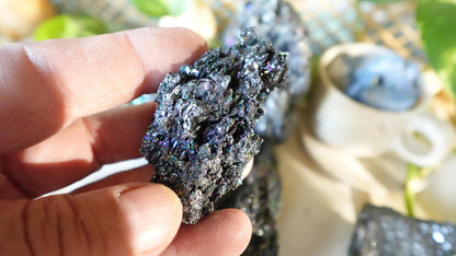 Raw Berthierite Crystals: Untreated Mineral Specimens for Arts, Crafts, Decor
