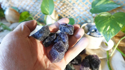 Dark Purple Raw Fluorite Crystals Natural Crystal Worry Stone Home Decor Anxiety Pocket Distraction Meditation Gift Birthday Christmas