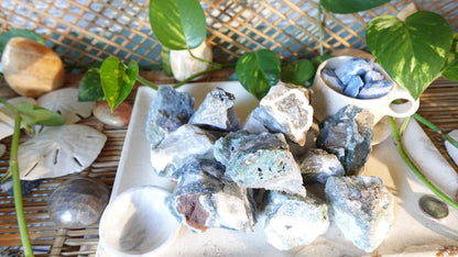 Raw Moss Agate Stone: Natural Carved Crystal Decor