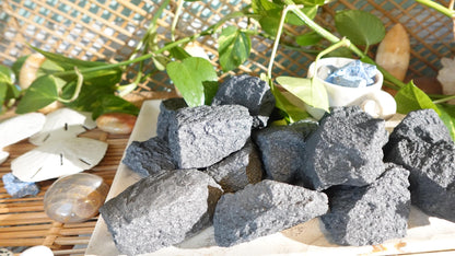 Raw Shungite Crystals: Untreated Carbon Stone, EMF Protection, Home Decor