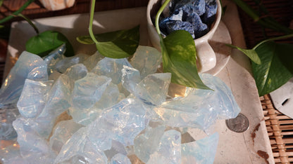 Raw Cut Opalite Crystals: High Frequency Home Decor, Craft Supplies