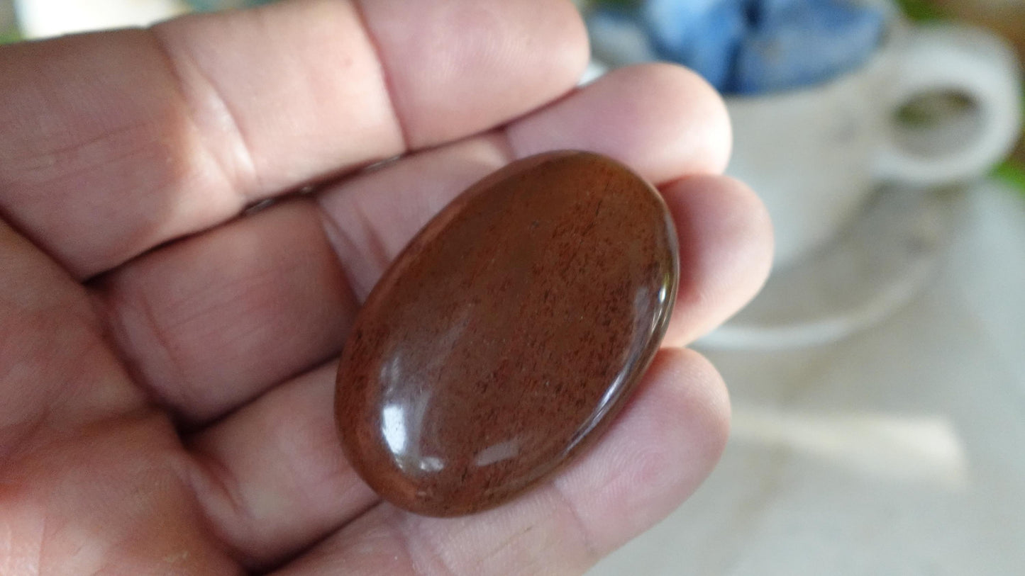 Red Obsidian Polished Medium Palm Stone Pocket Anxiety Worry Chakra Anxiety Home Decor Christmas Holiday Gift Worry Christmas Birthday Xmas