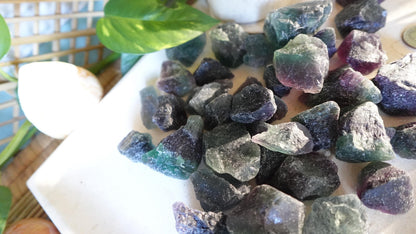 Raw Rainbow Fluorite Crystals Natural Crystal Worry Stone Home Decor Anxiety Pocket Distraction Meditation Gift Birthday Christmas