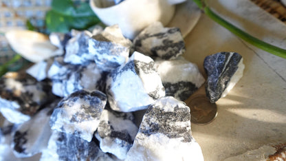 Raw Zebra Jasper Crystals Natural Crystal Worry Stone Home Decor Anxiety Pocket Distraction Meditation Gift Birthday Christmas