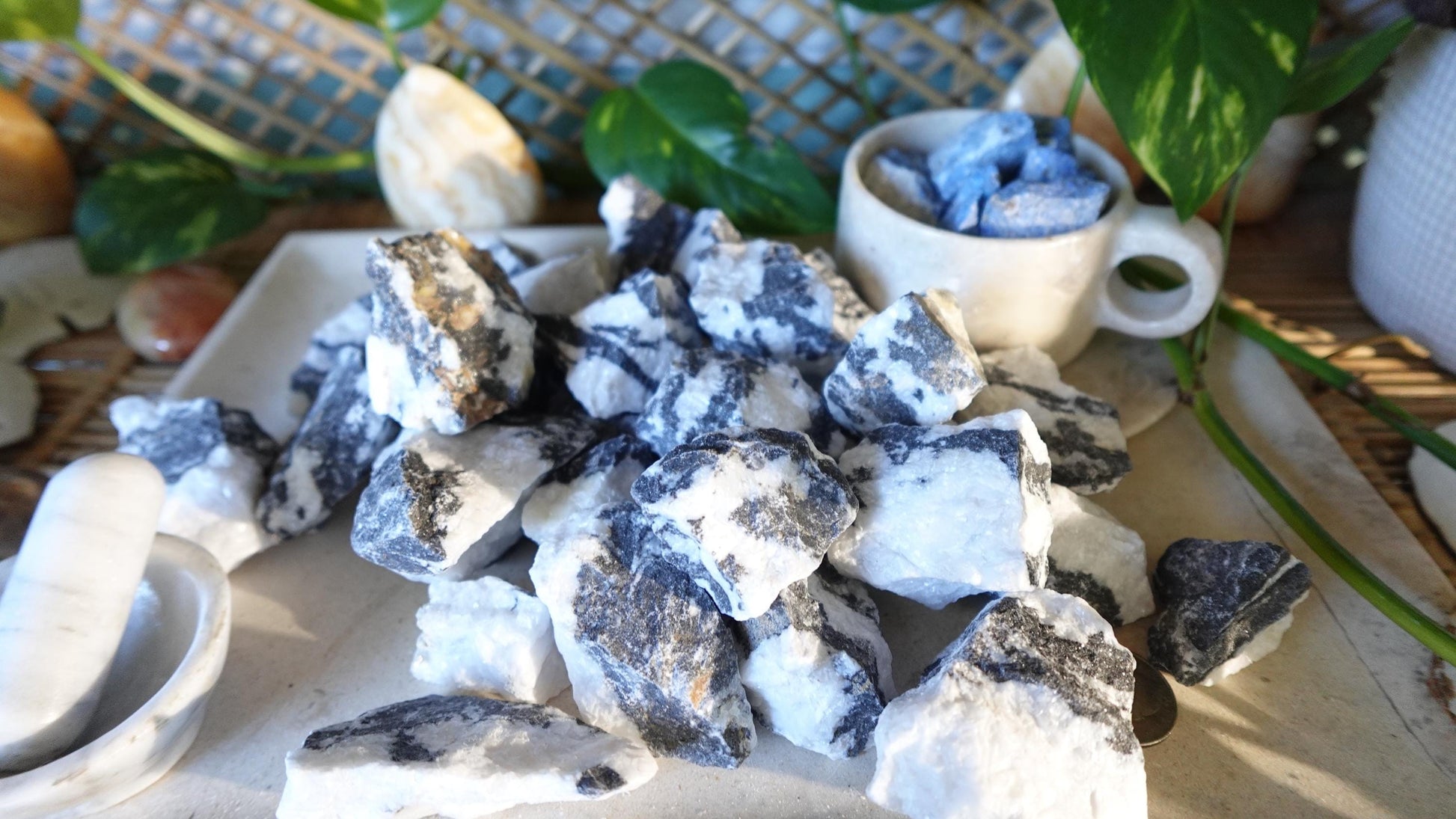 Raw Zebra Jasper Crystals Natural Crystal Worry Stone Home Decor Anxiety Pocket Distraction Meditation Gift Birthday Christmas