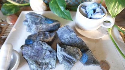 Raw Labradorite Crystals Natural Crystal Worry Stone Home Decor Anxiety Pocket Distraction Meditation Gift Birthday Christmas