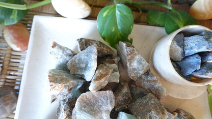 Raw Blue Onyx Crystals Natural Crystal Worry Stone Home Decor Anxiety Pocket Distraction Meditation Gift Birthday Christmas