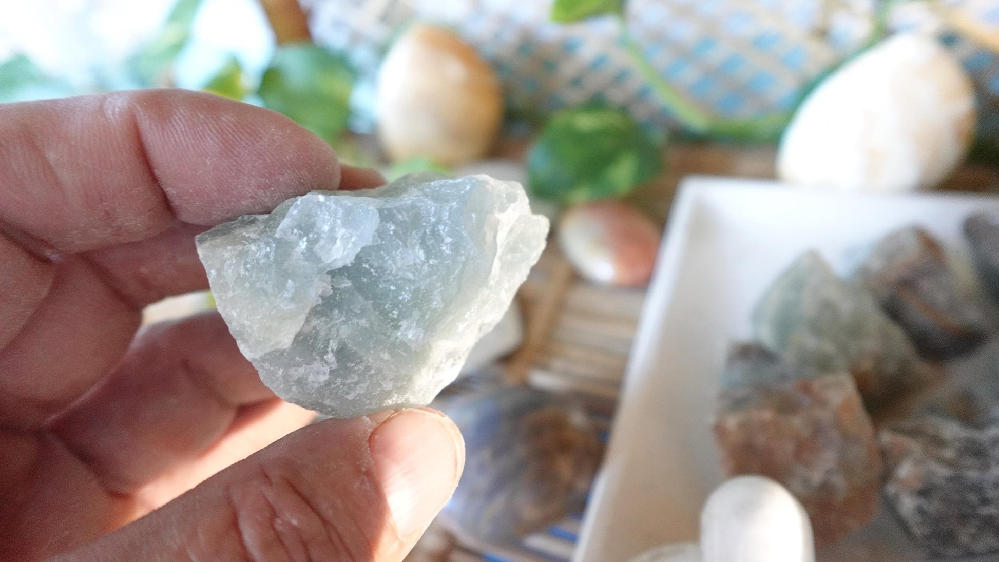 Raw Blue Onyx Crystals Natural Crystal Worry Stone Home Decor Anxiety Pocket Distraction Meditation Gift Birthday Christmas