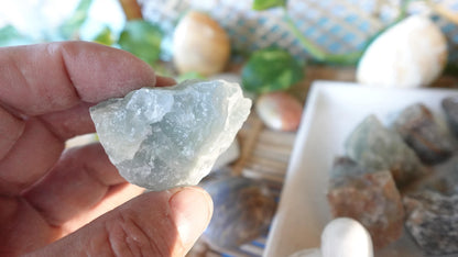 Raw Blue Onyx Crystals Natural Crystal Worry Stone Home Decor Anxiety Pocket Distraction Meditation Gift Birthday Christmas