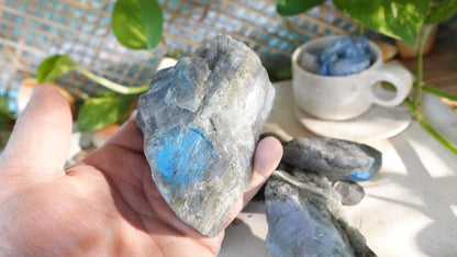 Raw Labradorite Crystals Natural Crystal Worry Stone Home Decor Anxiety Pocket Distraction Meditation Gift Birthday Christmas