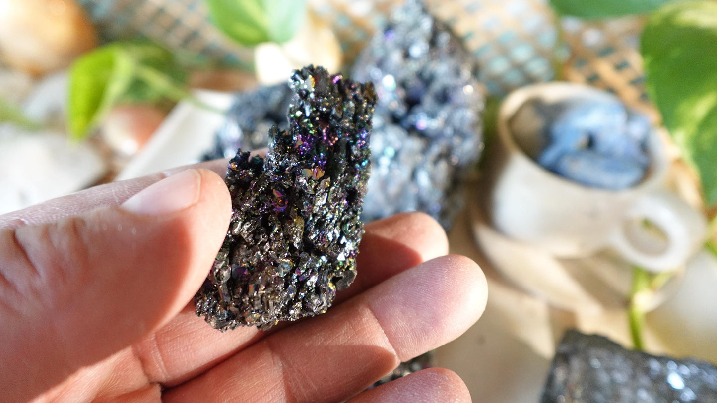 Raw Berthierite Crystals: Untreated Mineral Specimens for Arts, Crafts, Decor