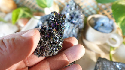 Raw Berthierite Crystals: Untreated Mineral Specimens for Arts, Crafts, Decor