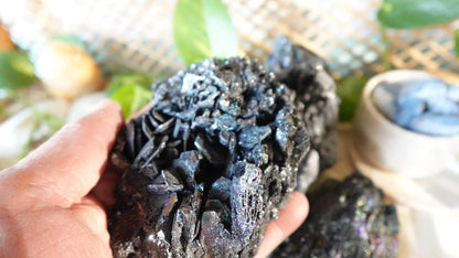 Raw Berthierite Crystals: Untreated Mineral Specimens for Arts, Crafts, Decor